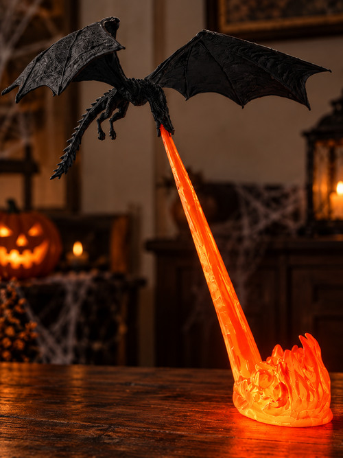 Halloween Fire-Breathing Dragon Night Light