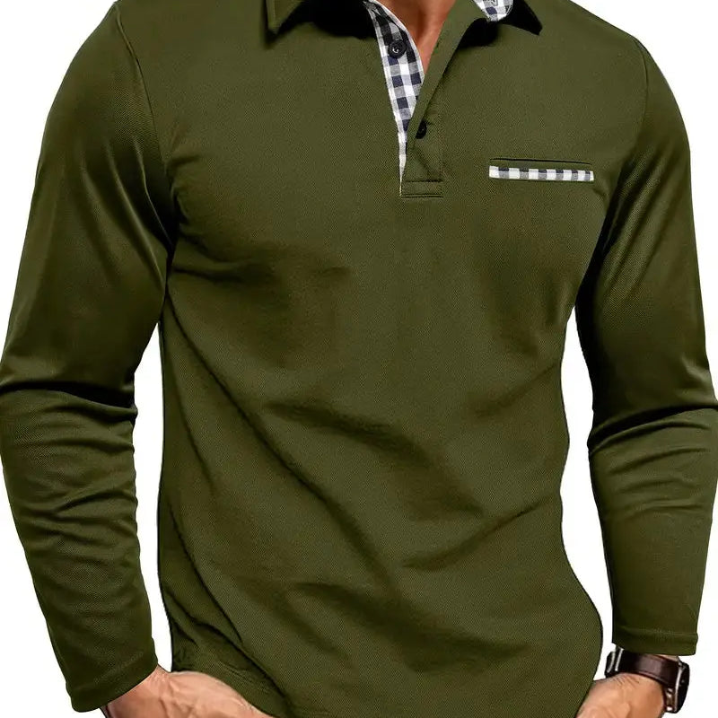Harrington Oxford | Men’s Long Sleeve Summer Polo Shirt Harrington Oxford