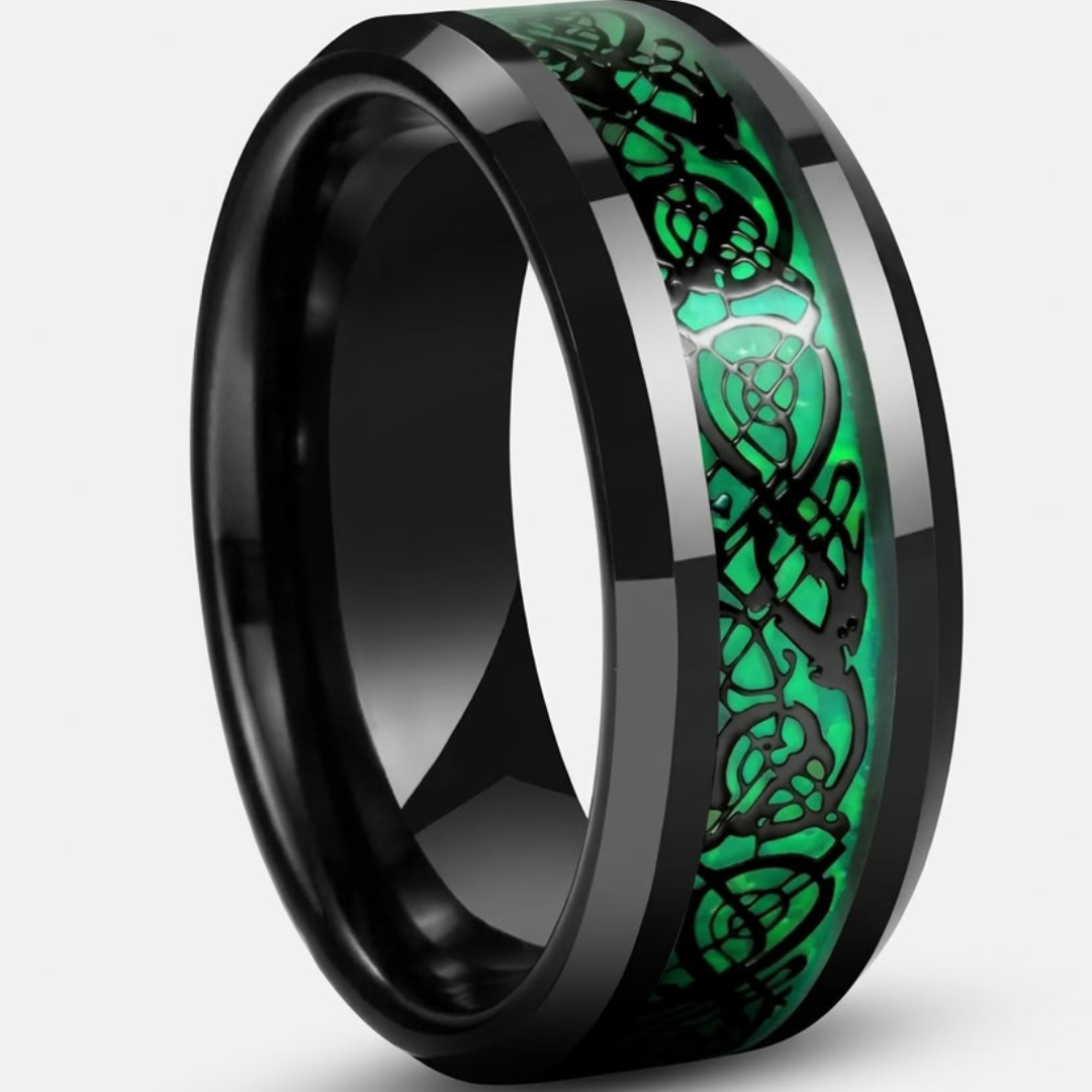 Dragon Motif Statement Ring For Men