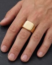 Rectangle Signet Ring For Men
