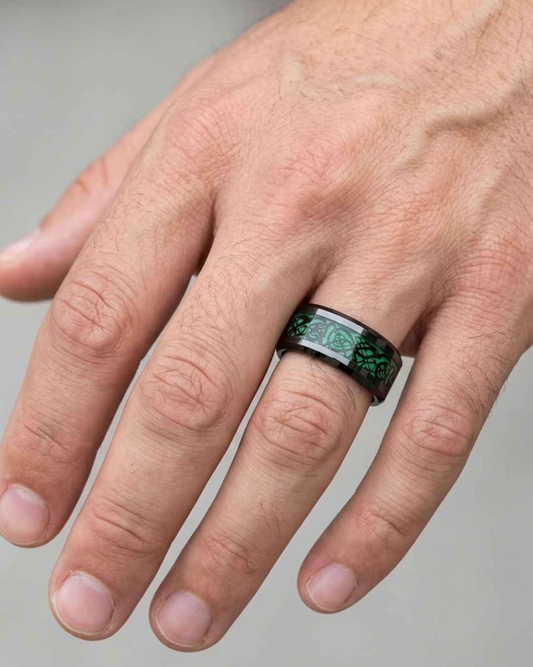 Dragon Motif Statement Ring For Men