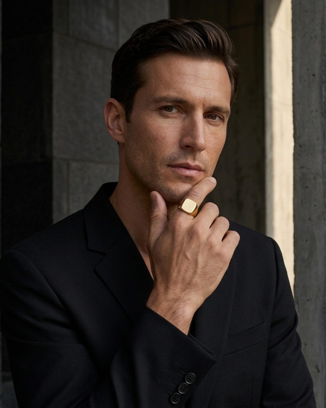 Rectangle Signet Ring For Men