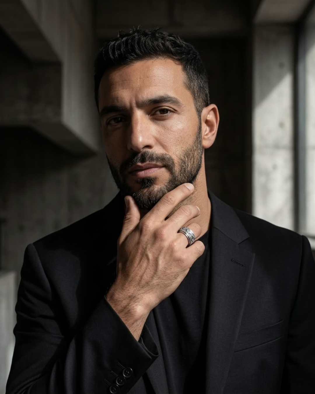 Eye Motif Statement Ring For Men