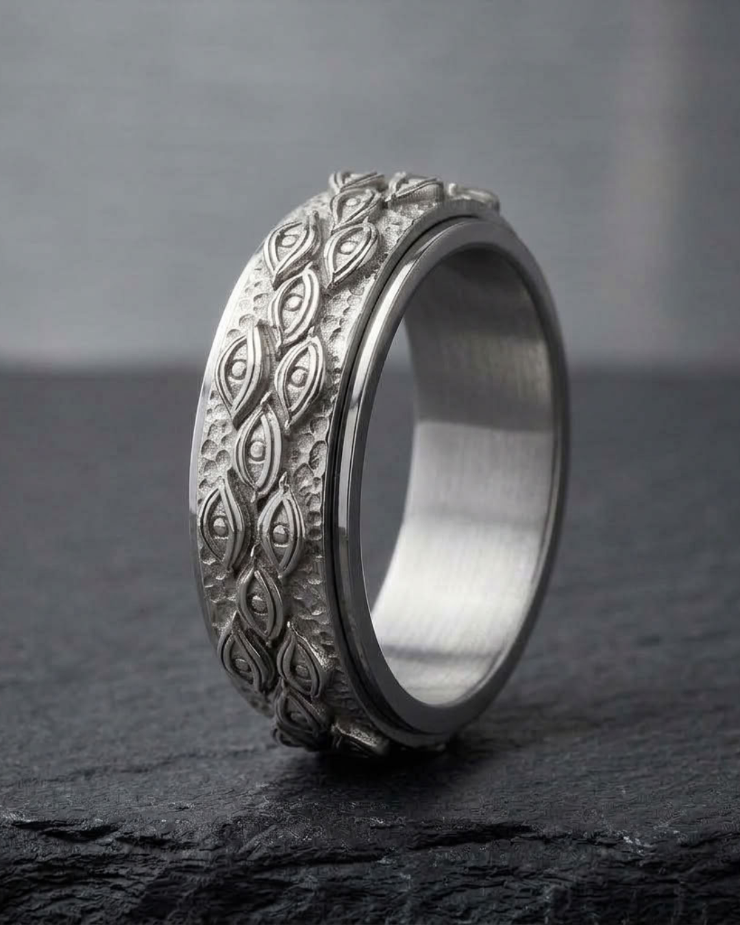 Eye Motif Statement Ring For Men
