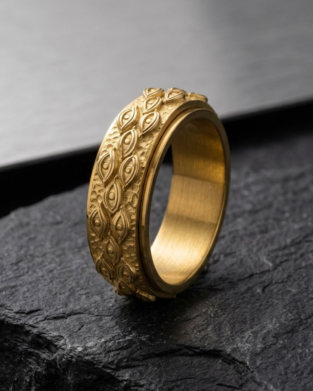 Eye Motif Statement Ring For Men