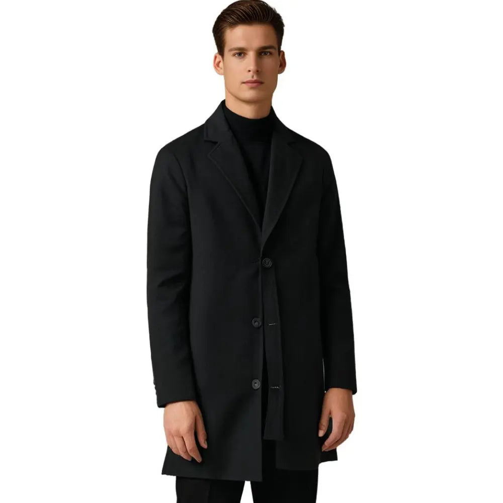 Harrington Oxford | Men's Tailored Wool Overcoat – Classic Long Winter Coat for Smart or Casual Wear Harrington Oxford