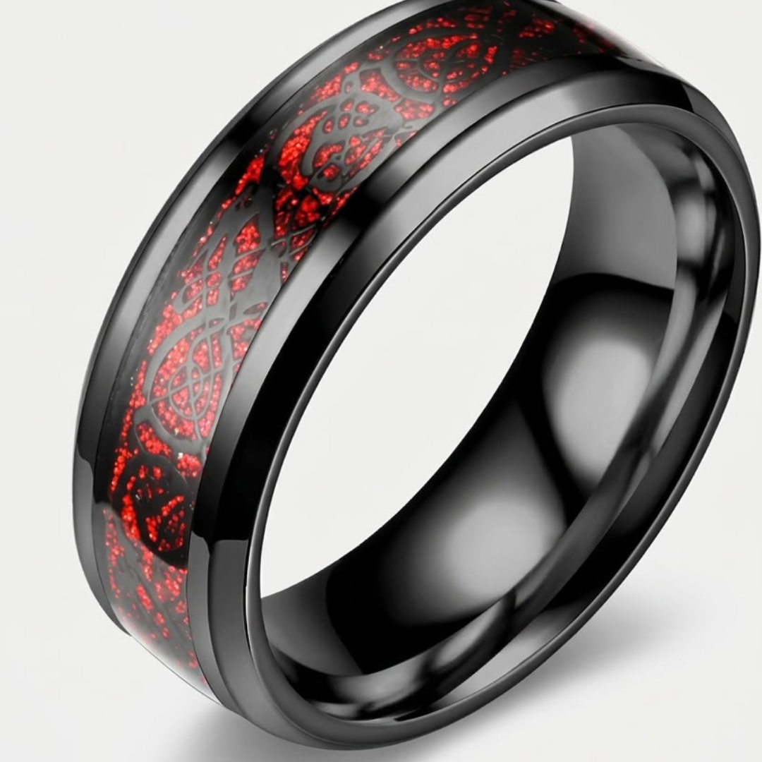 Dragon Motif Statement Ring For Men