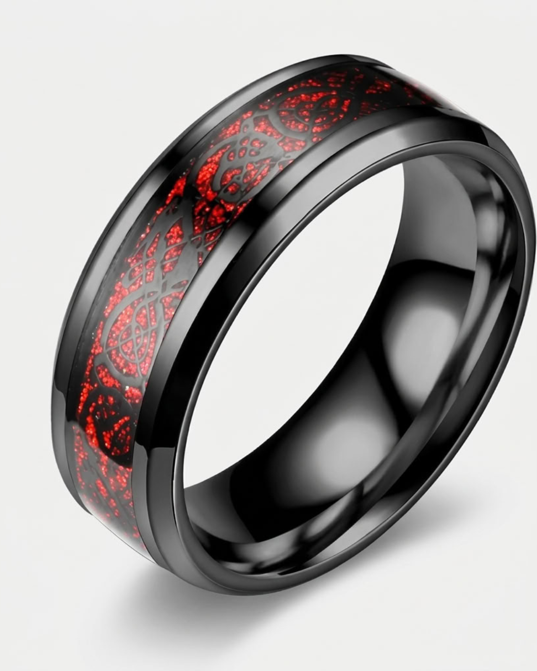 Dragon Motif Statement Ring For Men