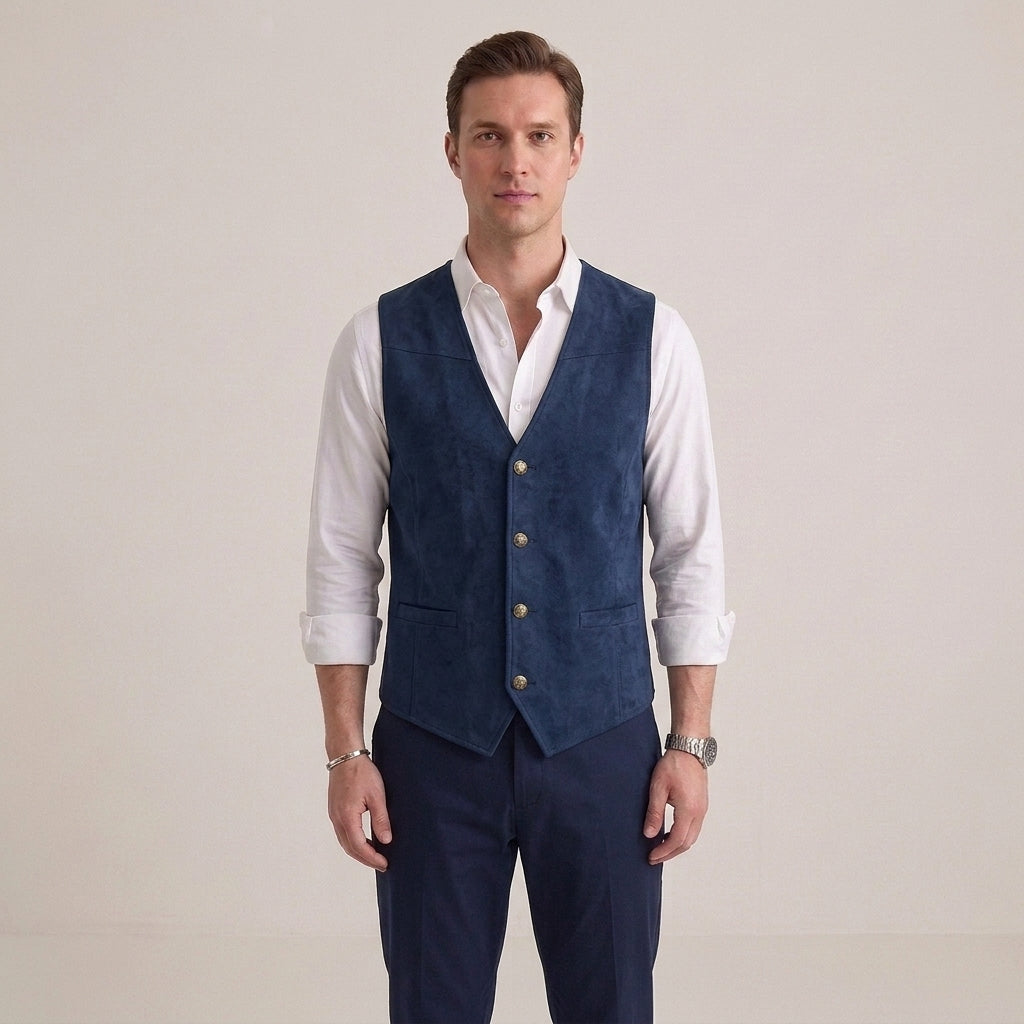 Classic Formal Button Waistcoat Vest For Men