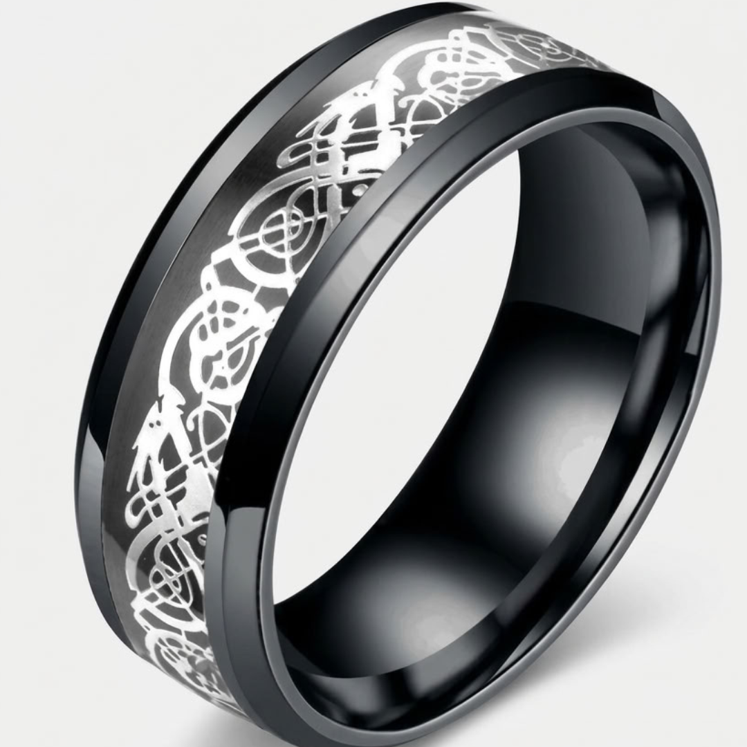Dragon Motif Statement Ring For Men