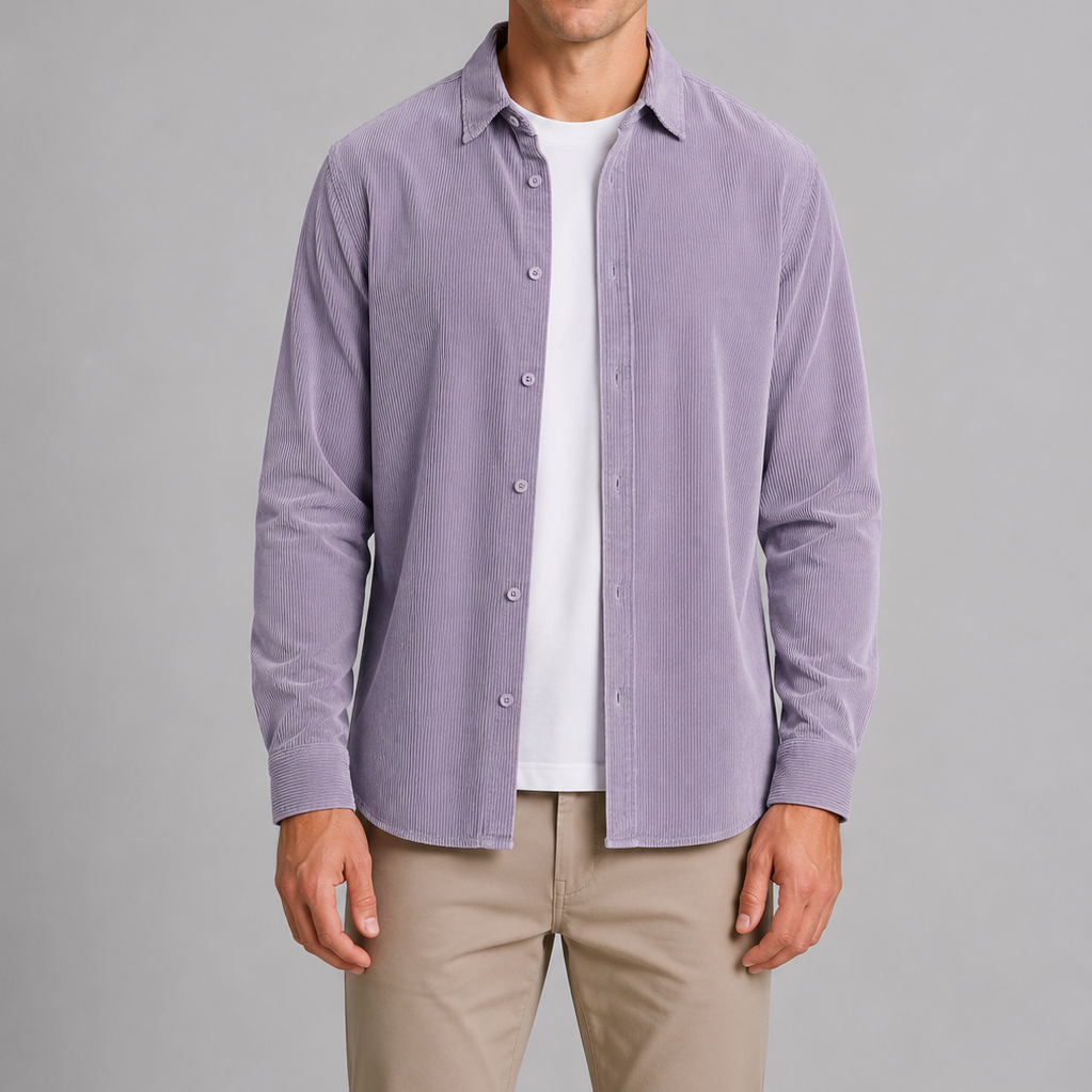 Harrington Oxford | Long Sleeves Corduroy Button Shirt For Men