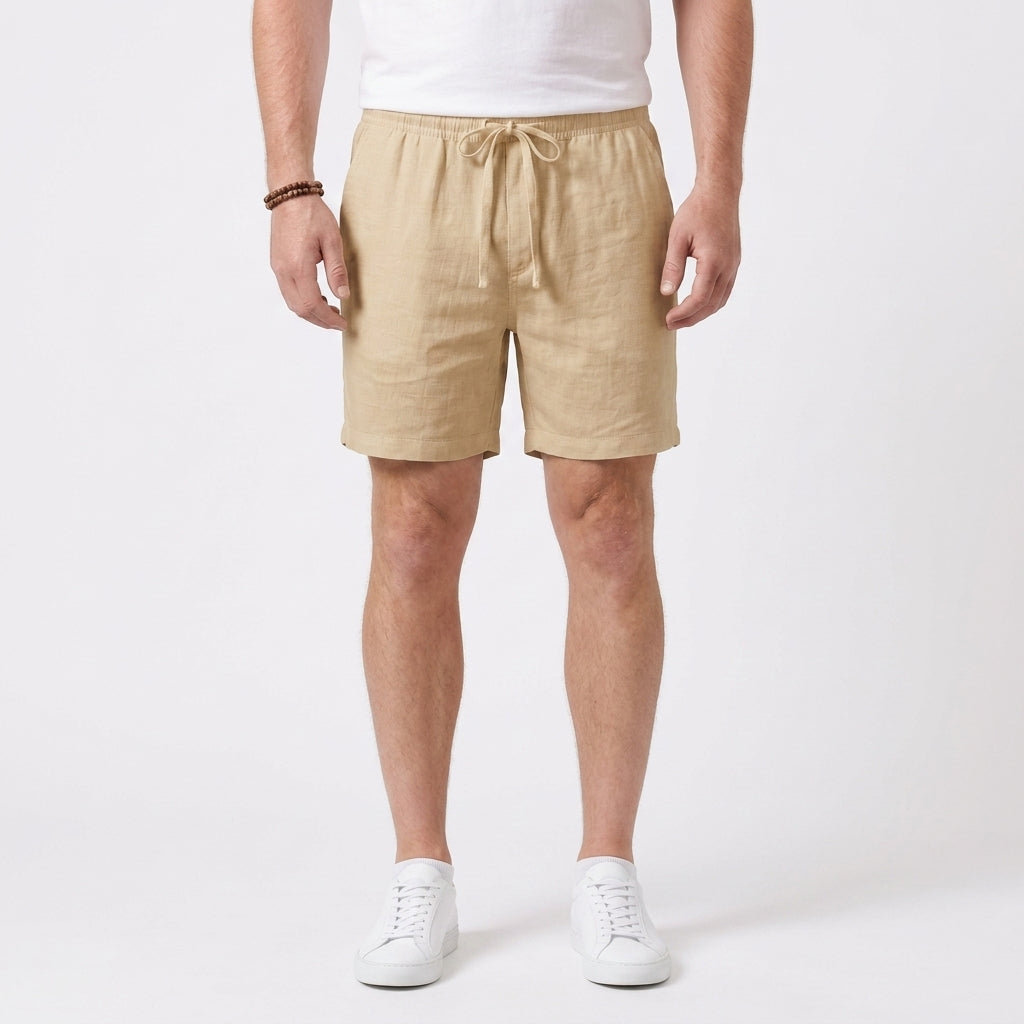 Cotton Linen Summer Shorts For Men