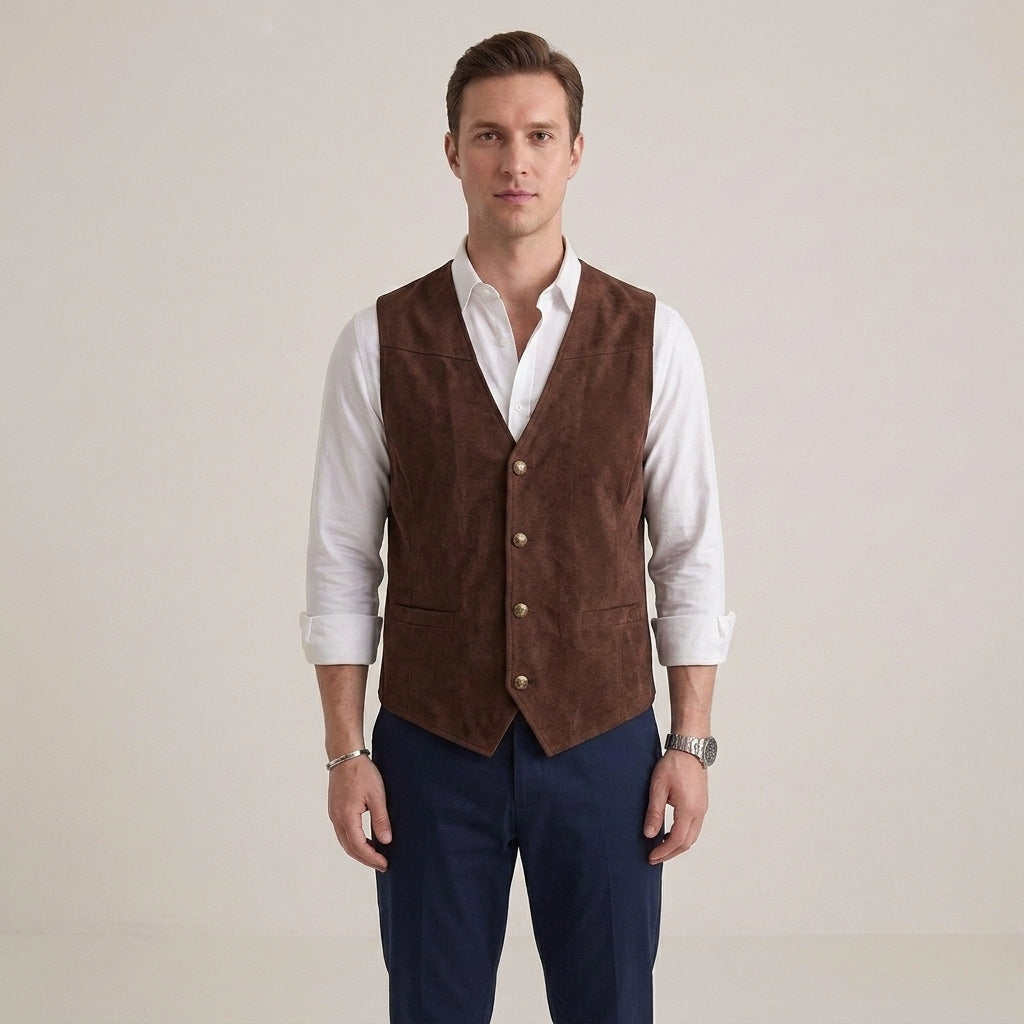 Classic Formal Button Waistcoat Vest For Men
