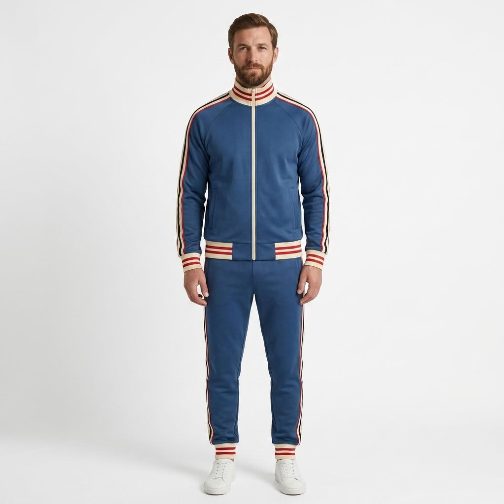 Striped Two-Piece Tracksuit For Men
