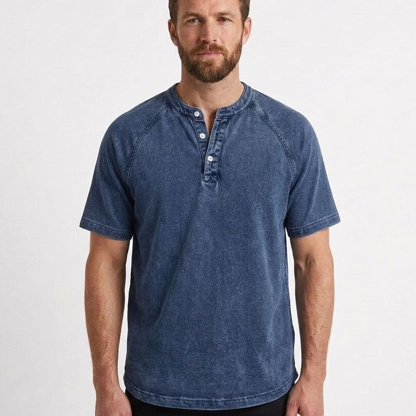 Vintage Henley T-Shirt For Men