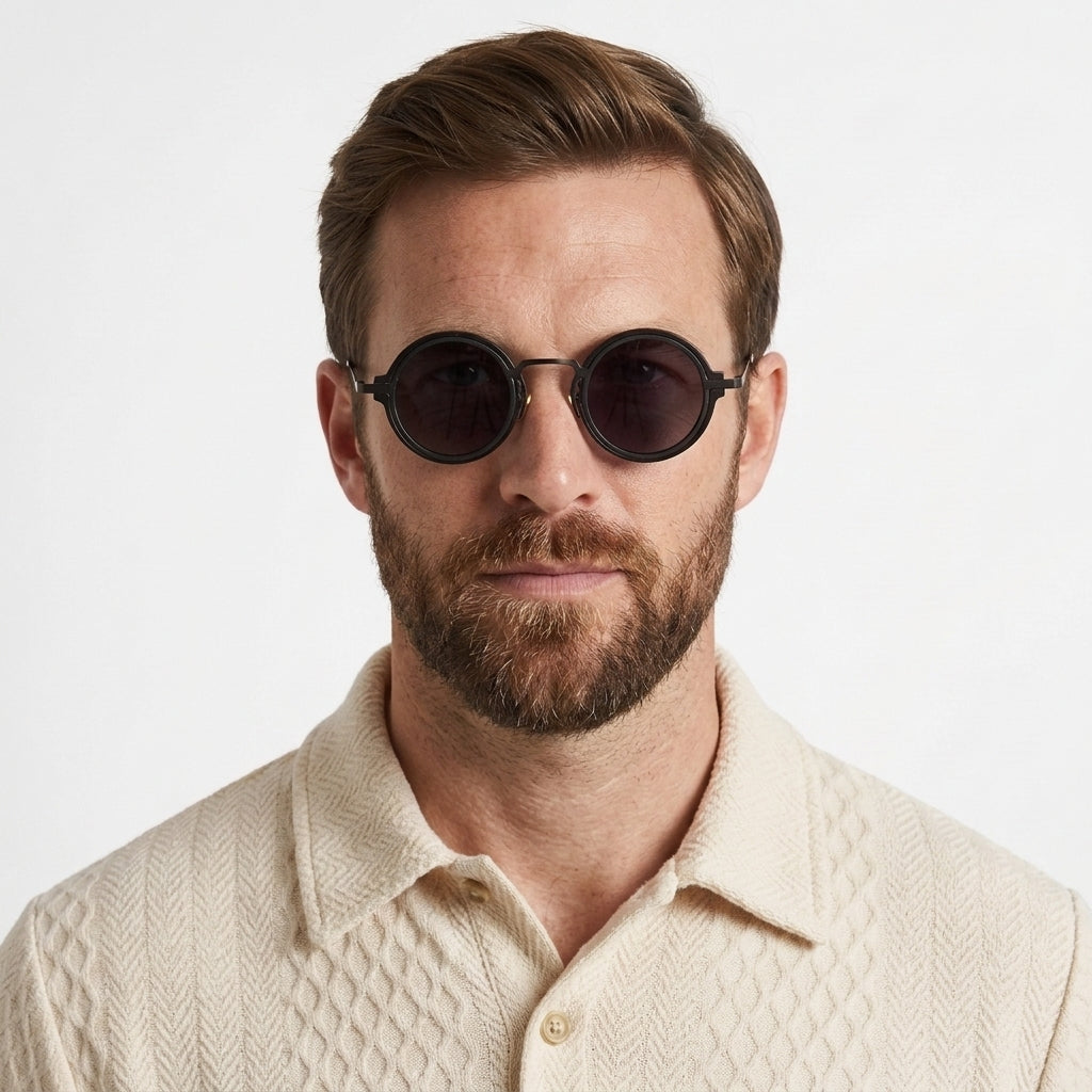 Vintage Round Gradient Sunglasses For Men