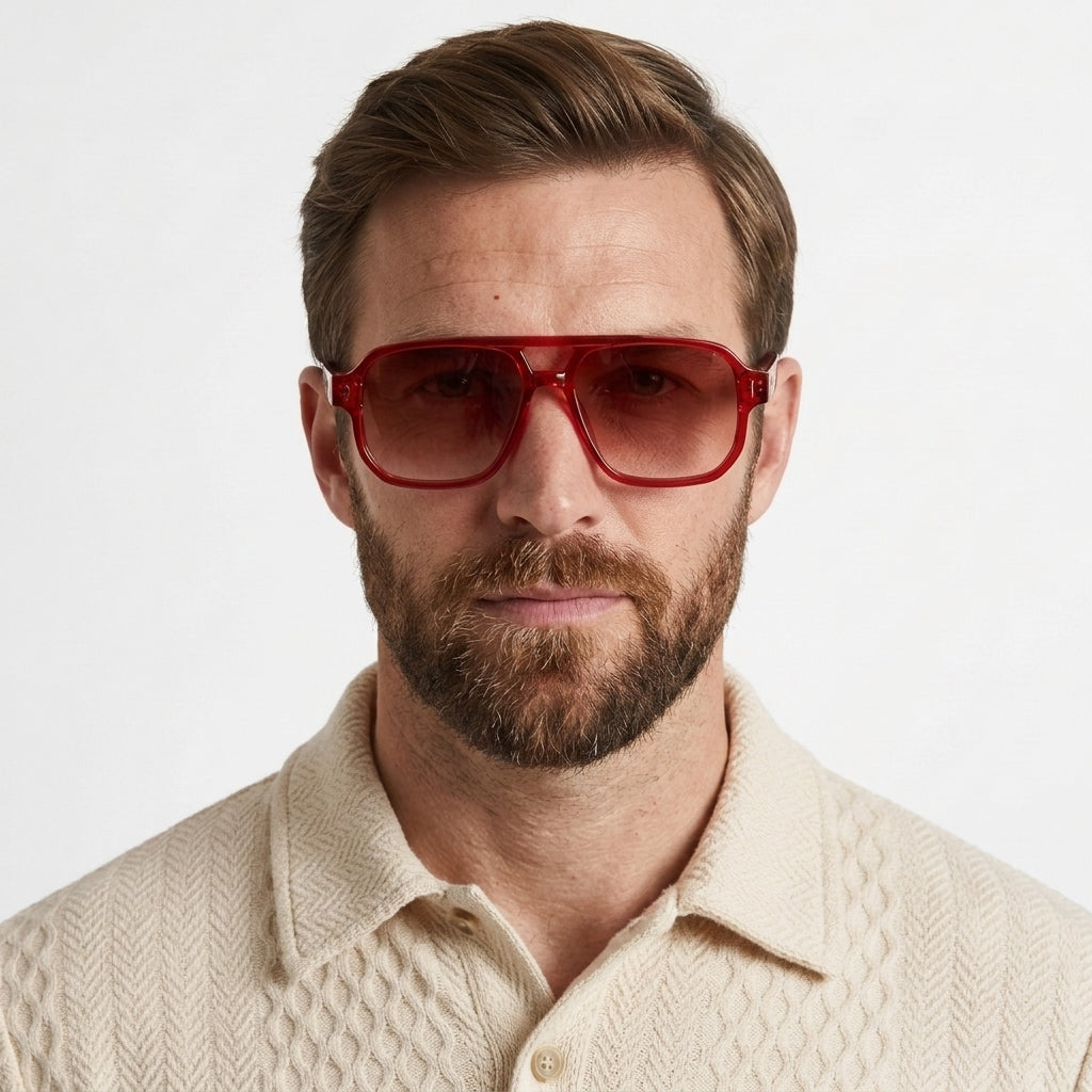 Bold Acetate Aviator Sunglasses For Men