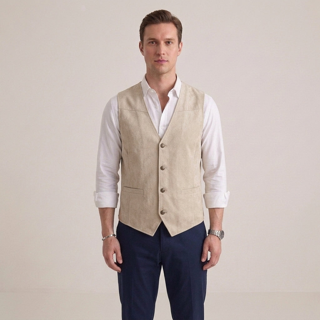Classic Formal Button Waistcoat Vest For Men
