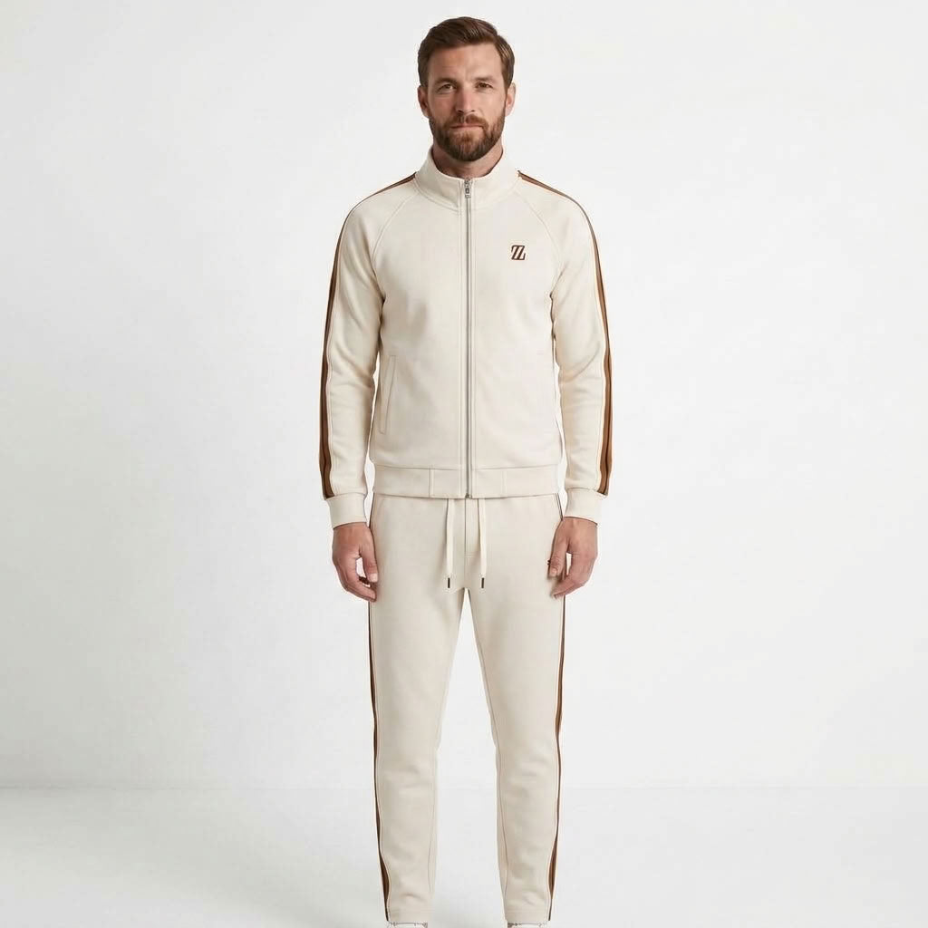 Striped Two-Piece Jogger Tracksuit For Men
