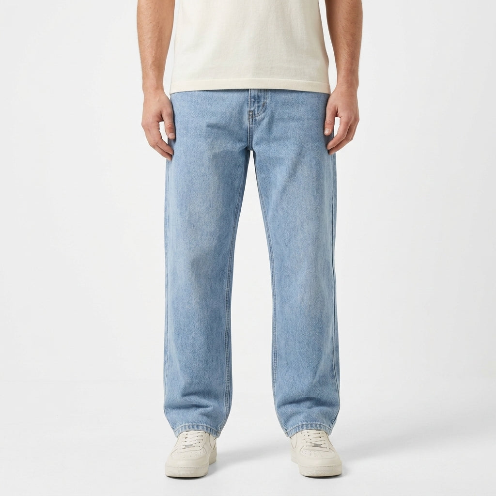 Straight-Leg Five-Pocket Jeans For Men