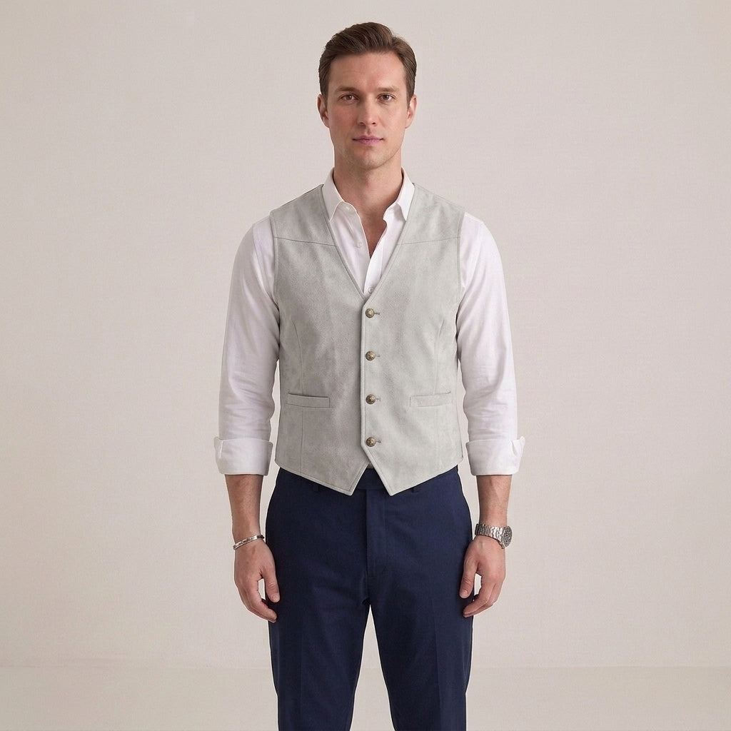Classic Formal Button Waistcoat Vest For Men