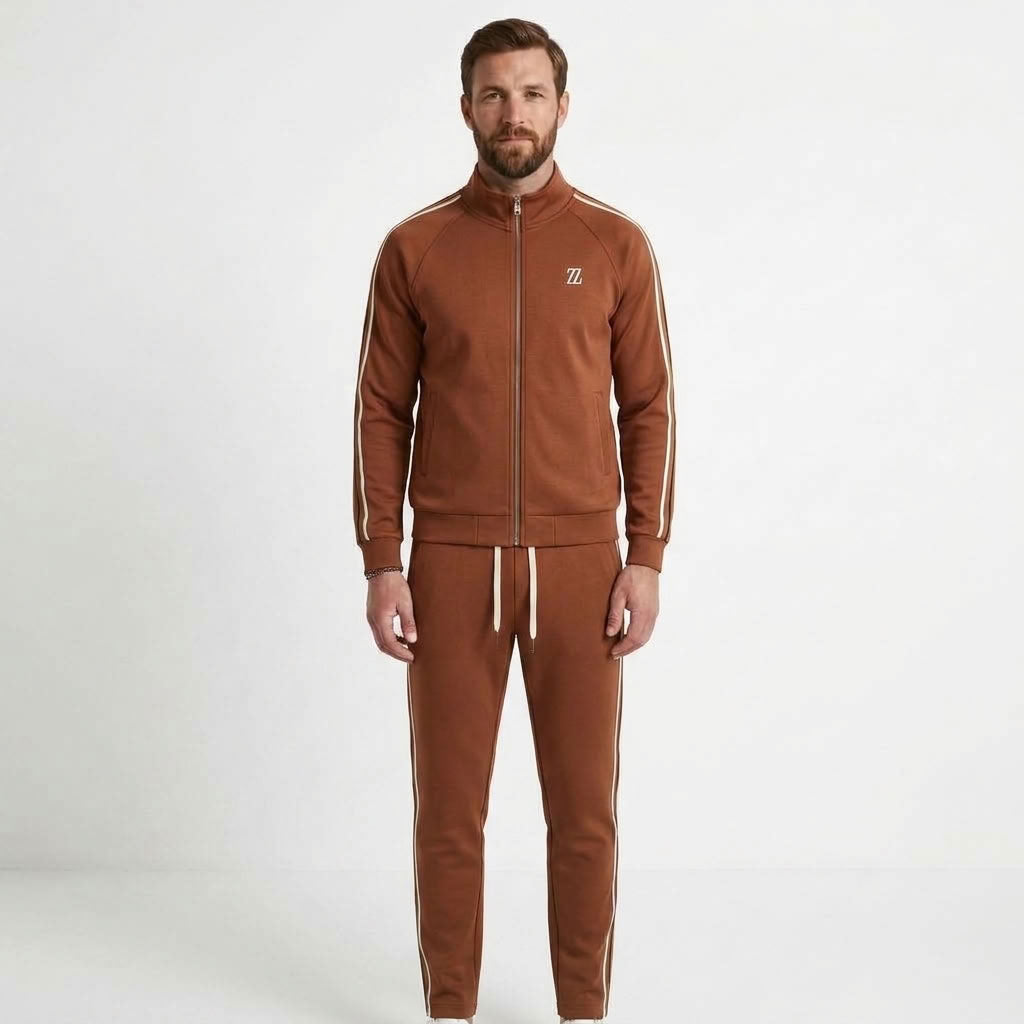 Striped Two-Piece Jogger Tracksuit For Men