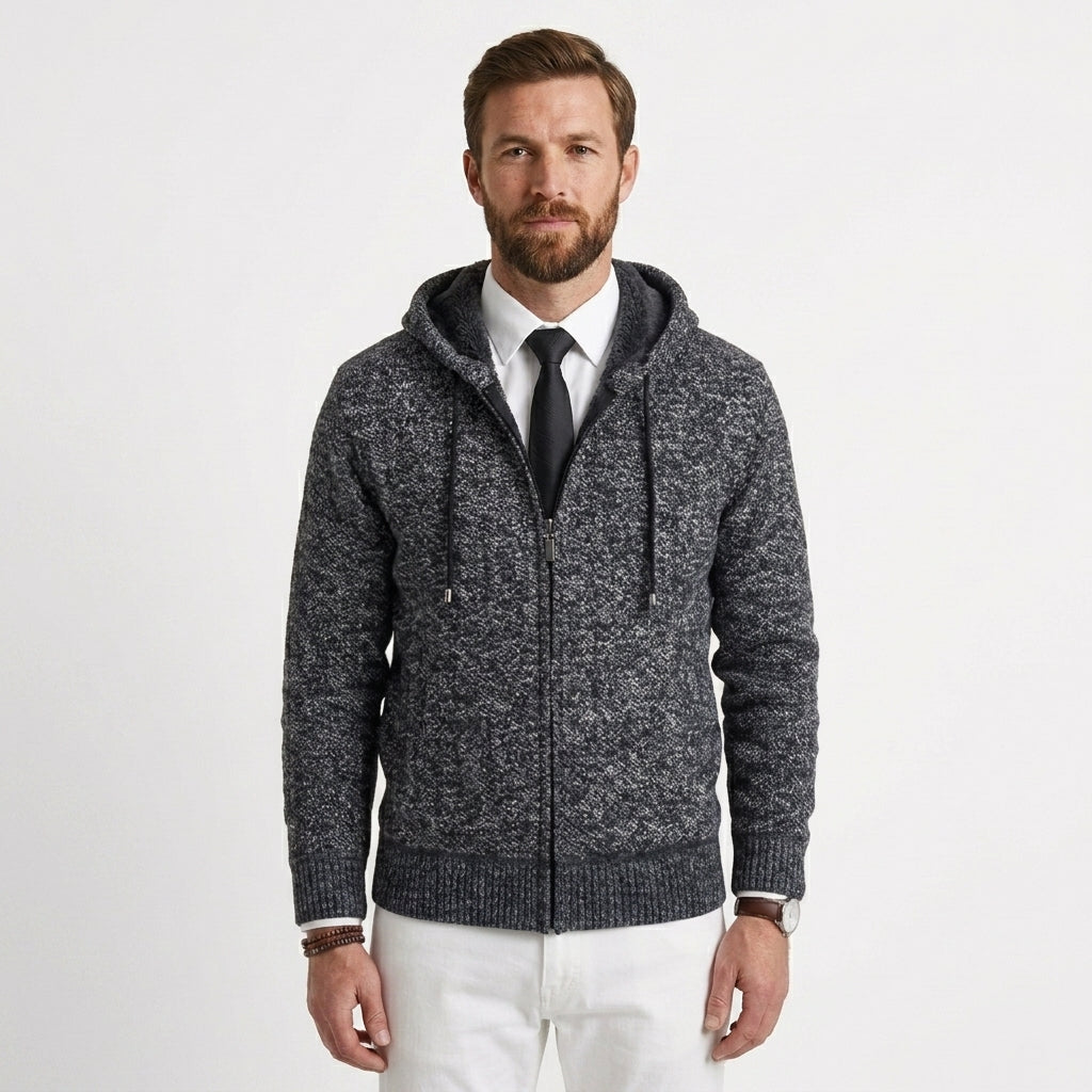 Zip-Up Knit Cardigan For Men