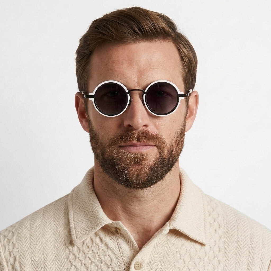 Vintage Round Gradient Sunglasses For Men
