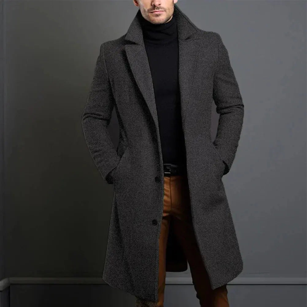 Harrington Oxford | Men's Tailored Wool Overcoat – Classic Long Winter Coat for Smart or Casual Wear Harrington Oxford