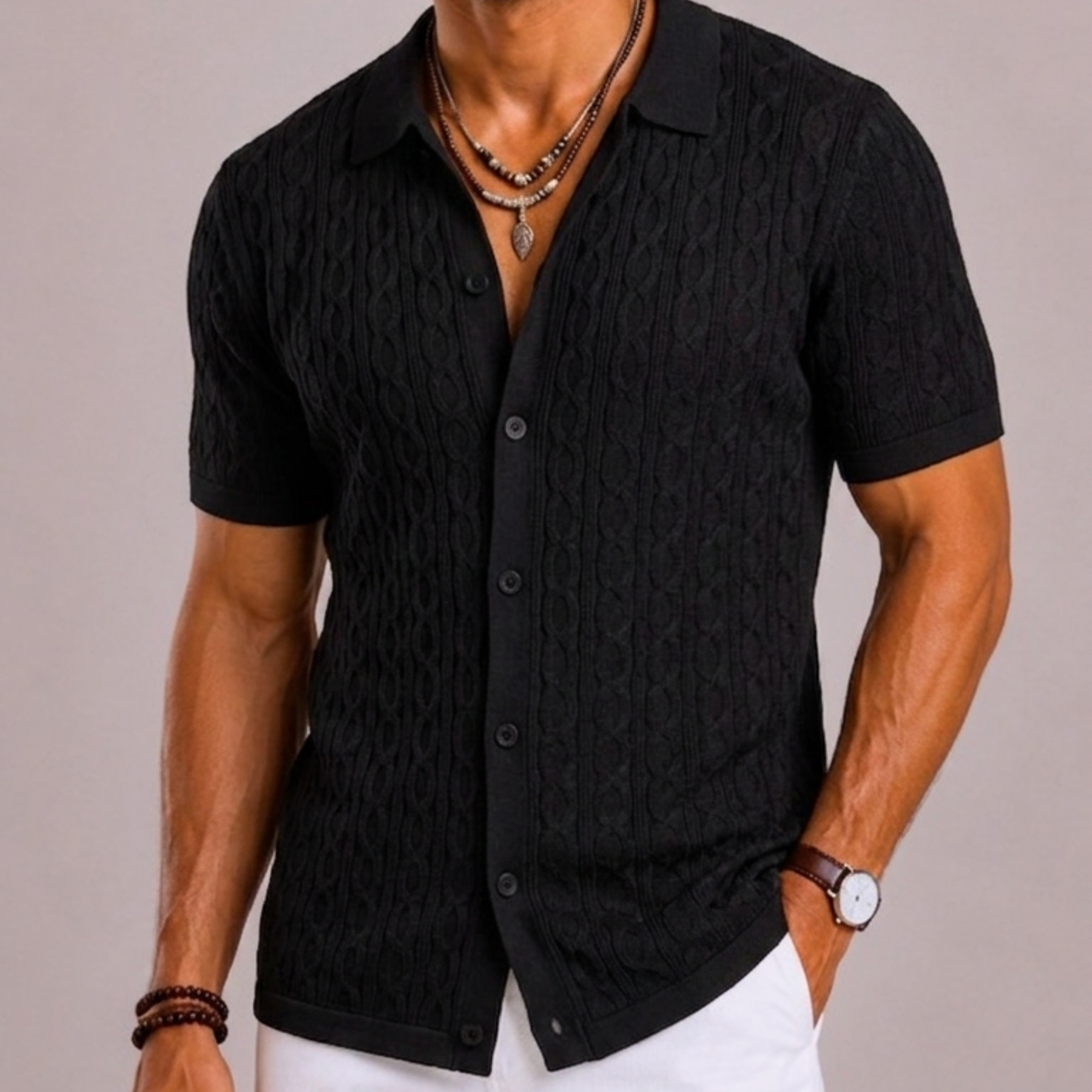 Harrington Oxford | Slim Fit Short Sleeve Shirt For Men