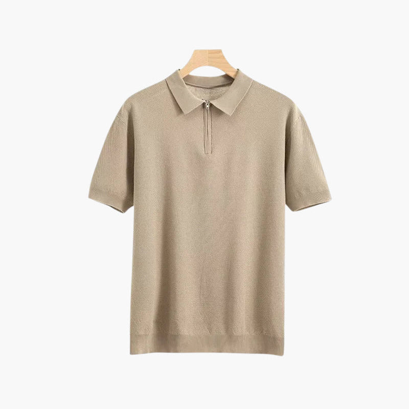 Harrington Oxford | Mesh Zip Polo Shirt For Men