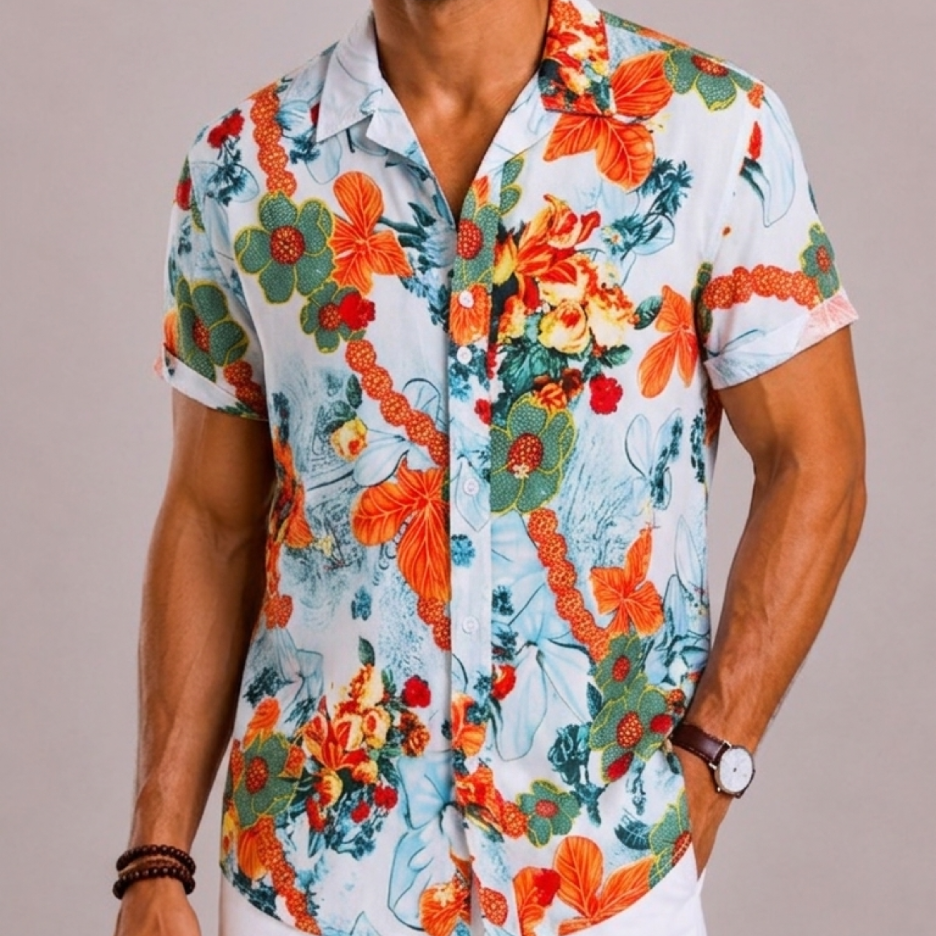 Harrington Oxford | Floral Shirt For Men