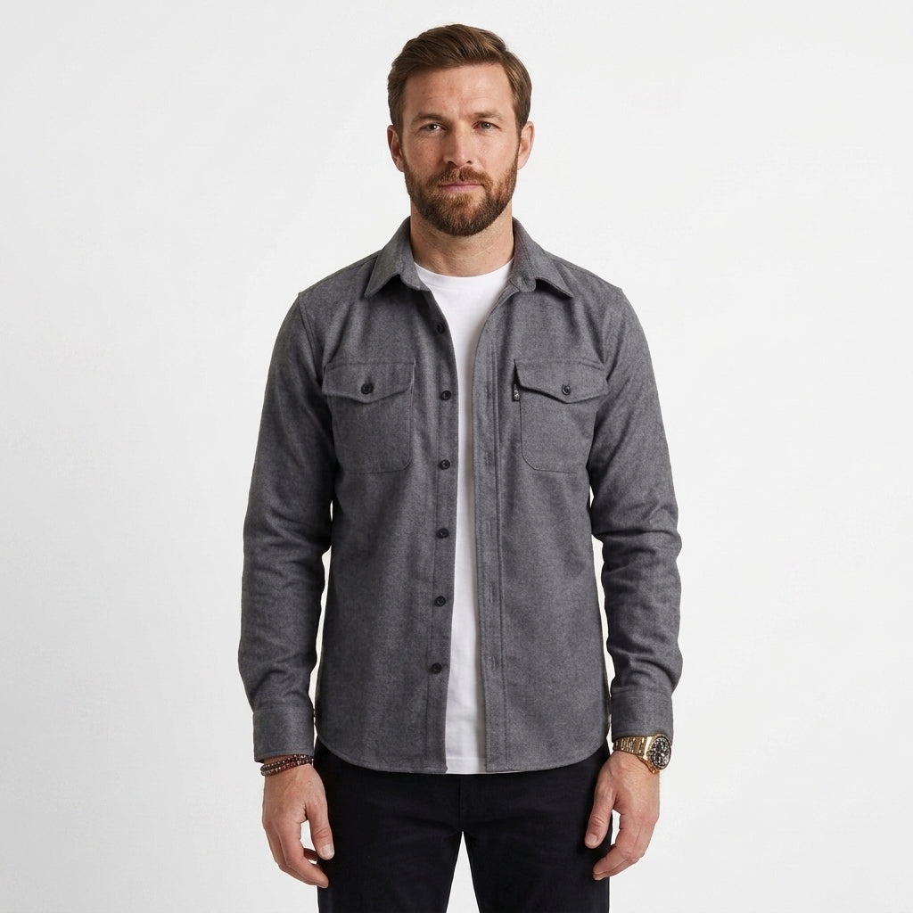 Classic Cotton Blend Button Shirt For Men