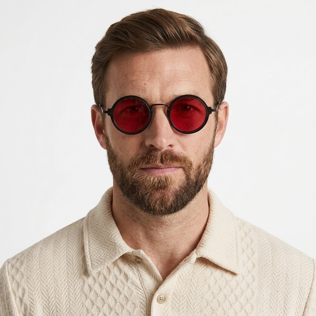 Vintage Round Gradient Sunglasses For Men