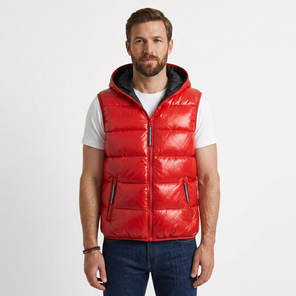 Quilted Hooded Puffer Jacket For Men