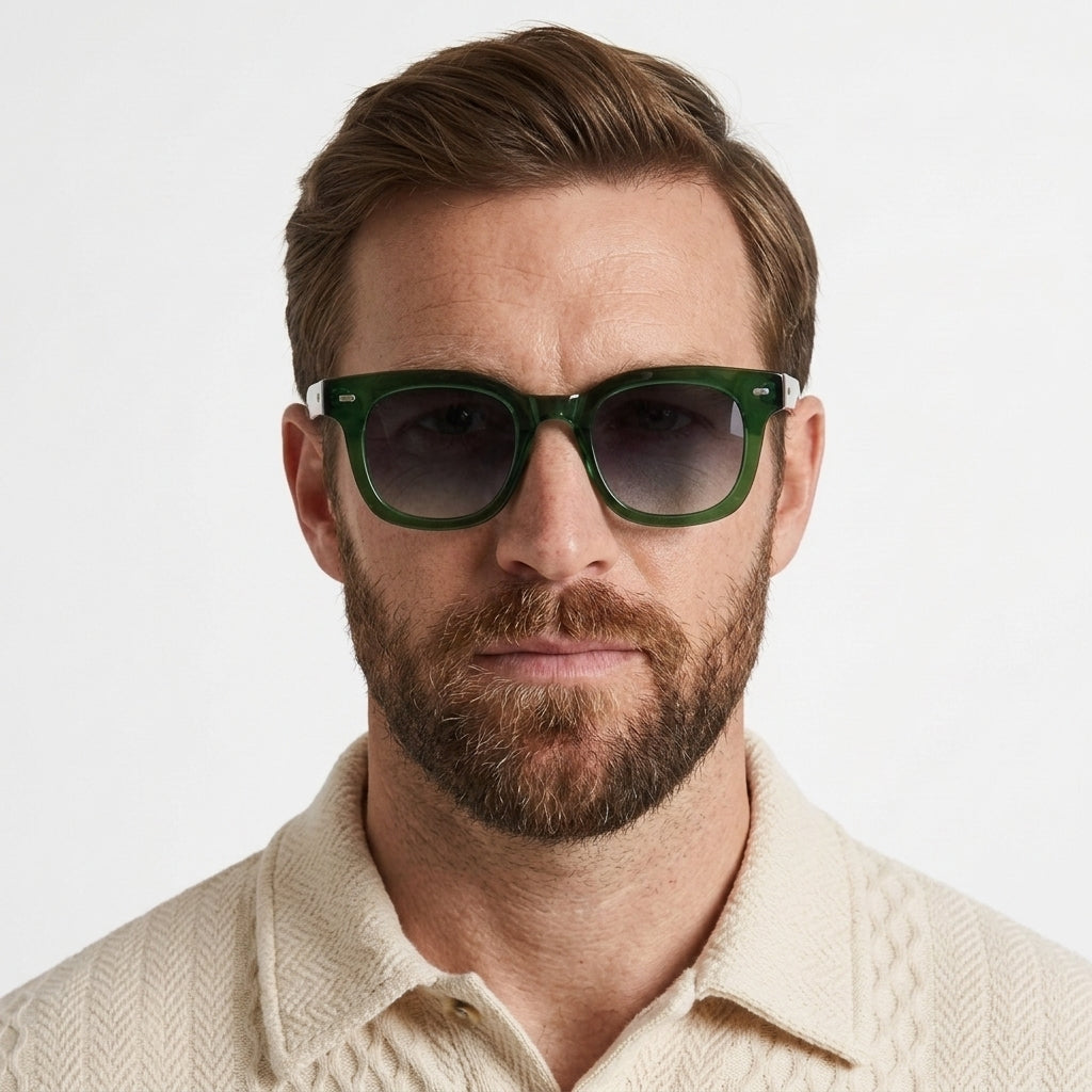 Vintage Square Acetate Sunglasses For Men