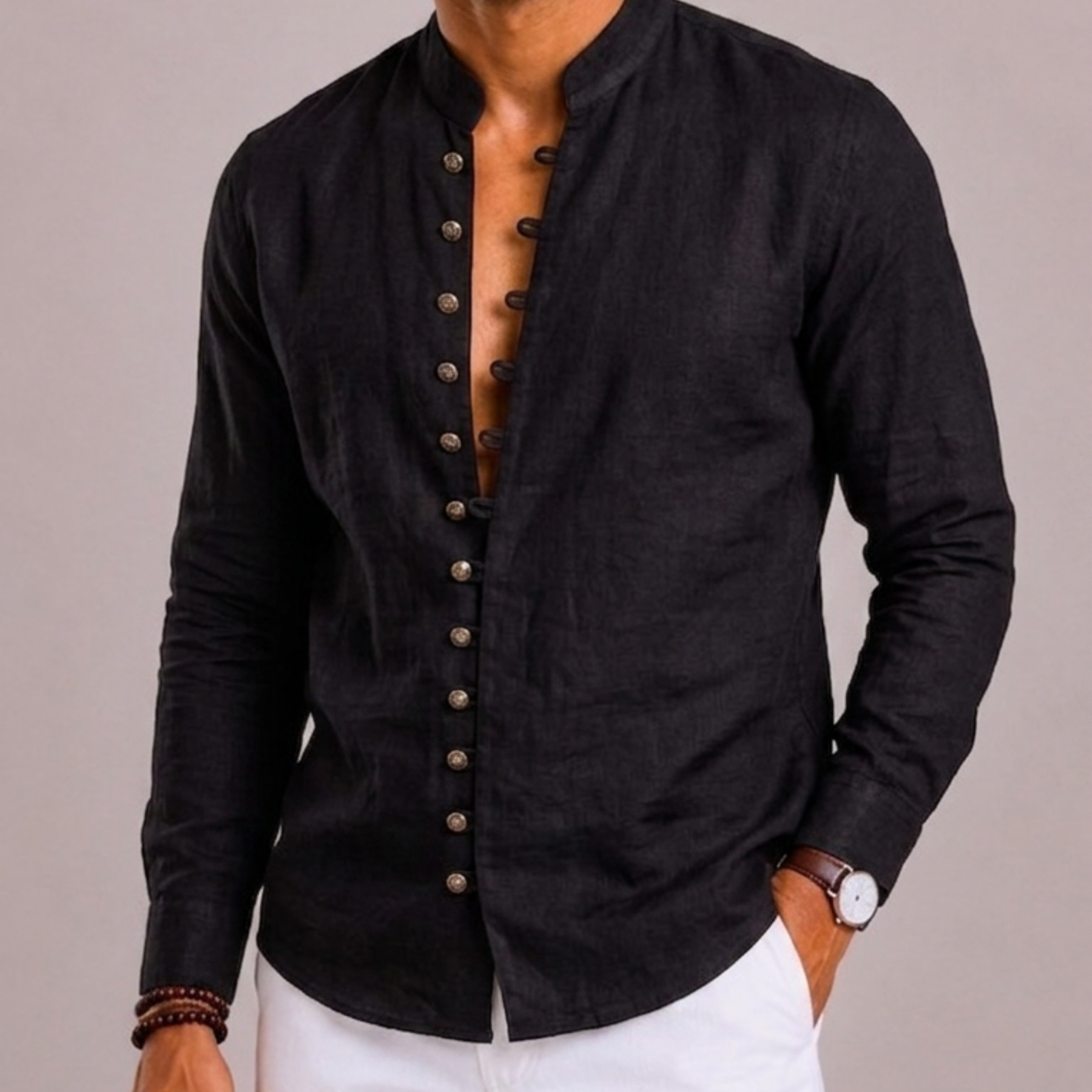 Harrington Oxford | Stand Collar Shirt For Men