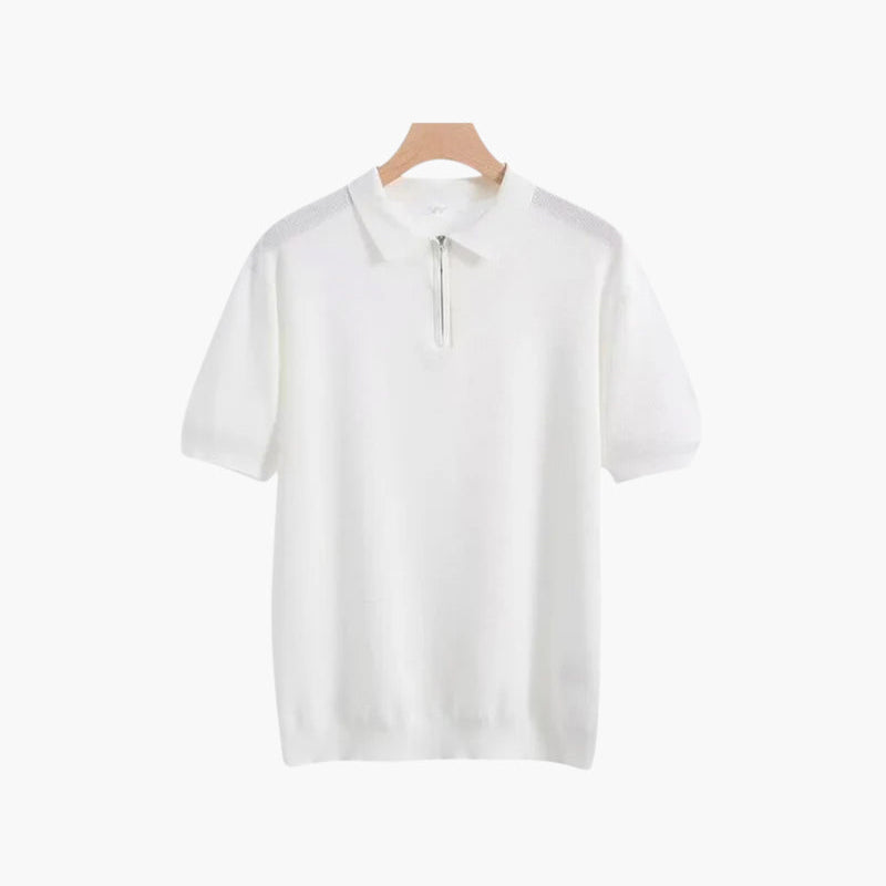 Harrington Oxford | Mesh Zip Polo Shirt For Men