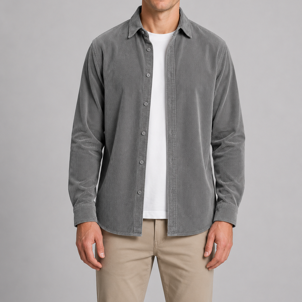 Harrington Oxford | Long Sleeves Corduroy Button Shirt For Men