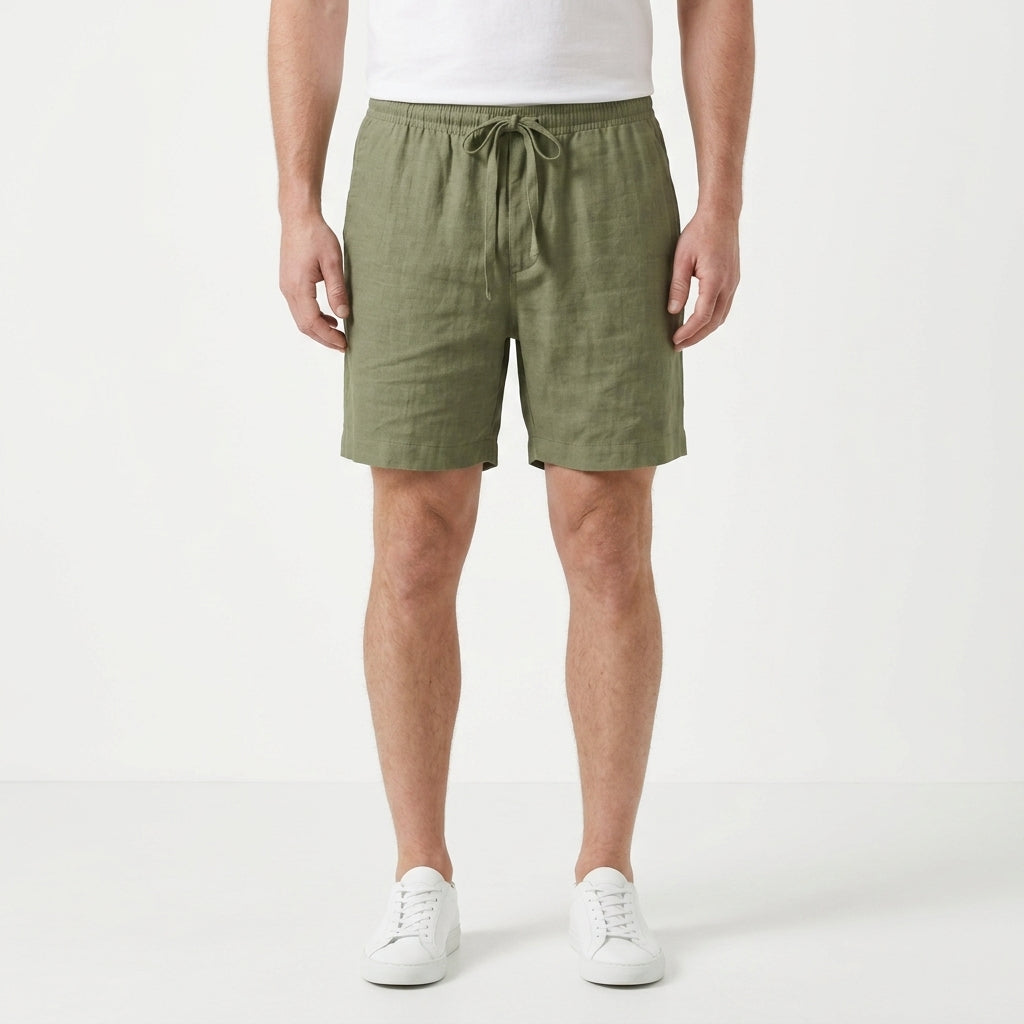 Cotton Linen Summer Shorts For Men