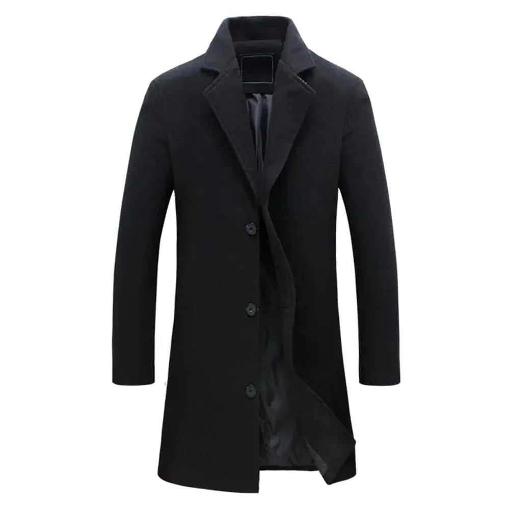 Harrington Oxford | Men's Tailored Wool Overcoat – Classic Long Winter Coat for Smart or Casual Wear Harrington Oxford