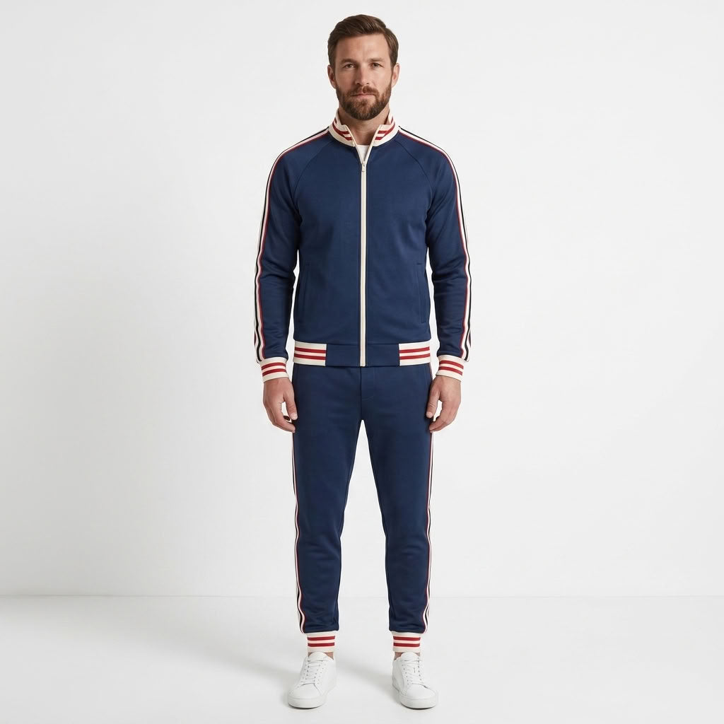 Striped Two-Piece Tracksuit For Men