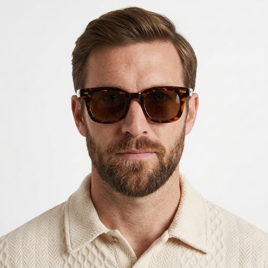 Vintage Square Acetate Sunglasses For Men