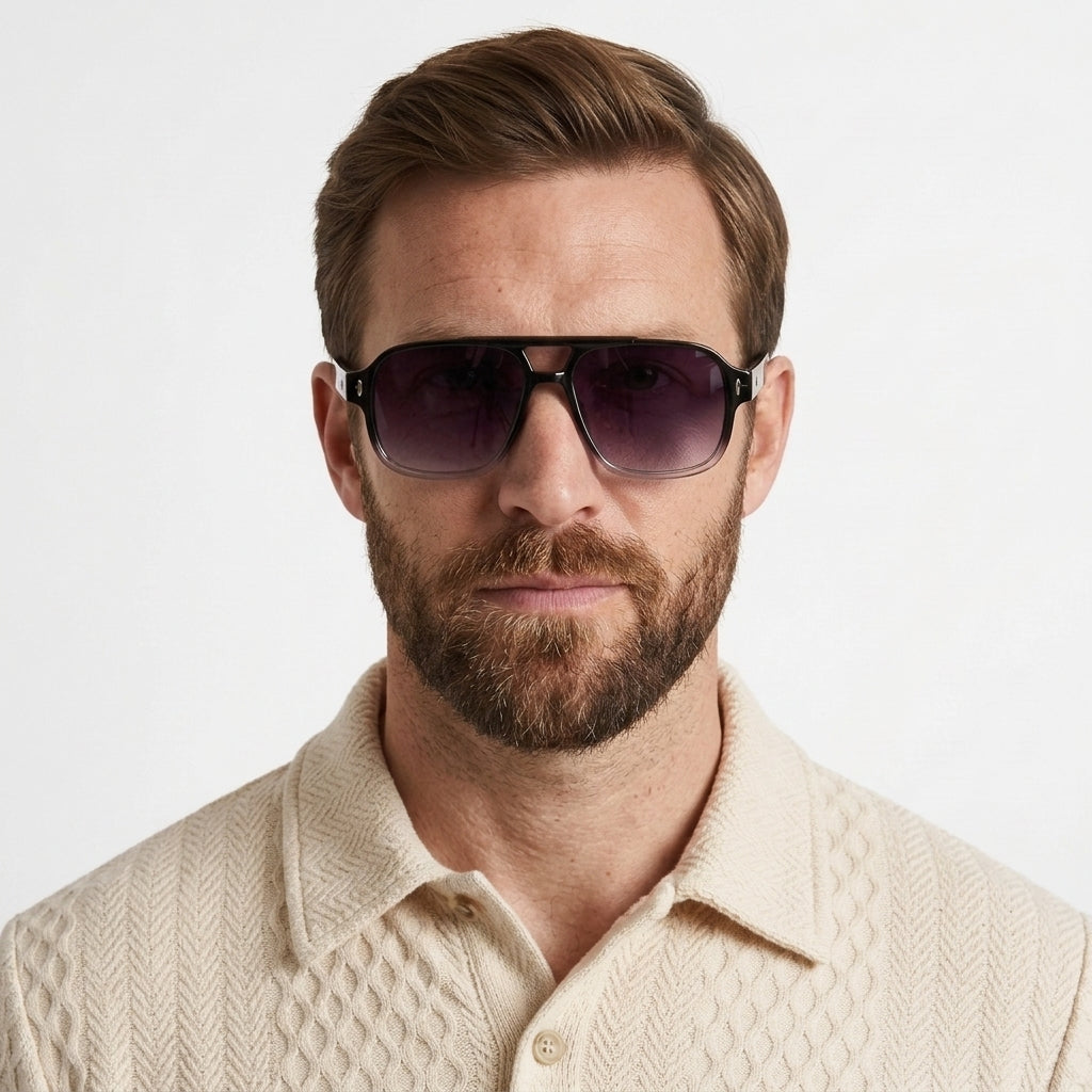 Bold Acetate Aviator Sunglasses For Men