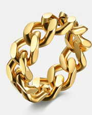 Cuban Link Statement Ring For Men