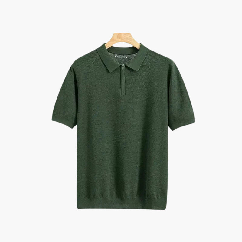 Harrington Oxford | Mesh Zip Polo Shirt For Men