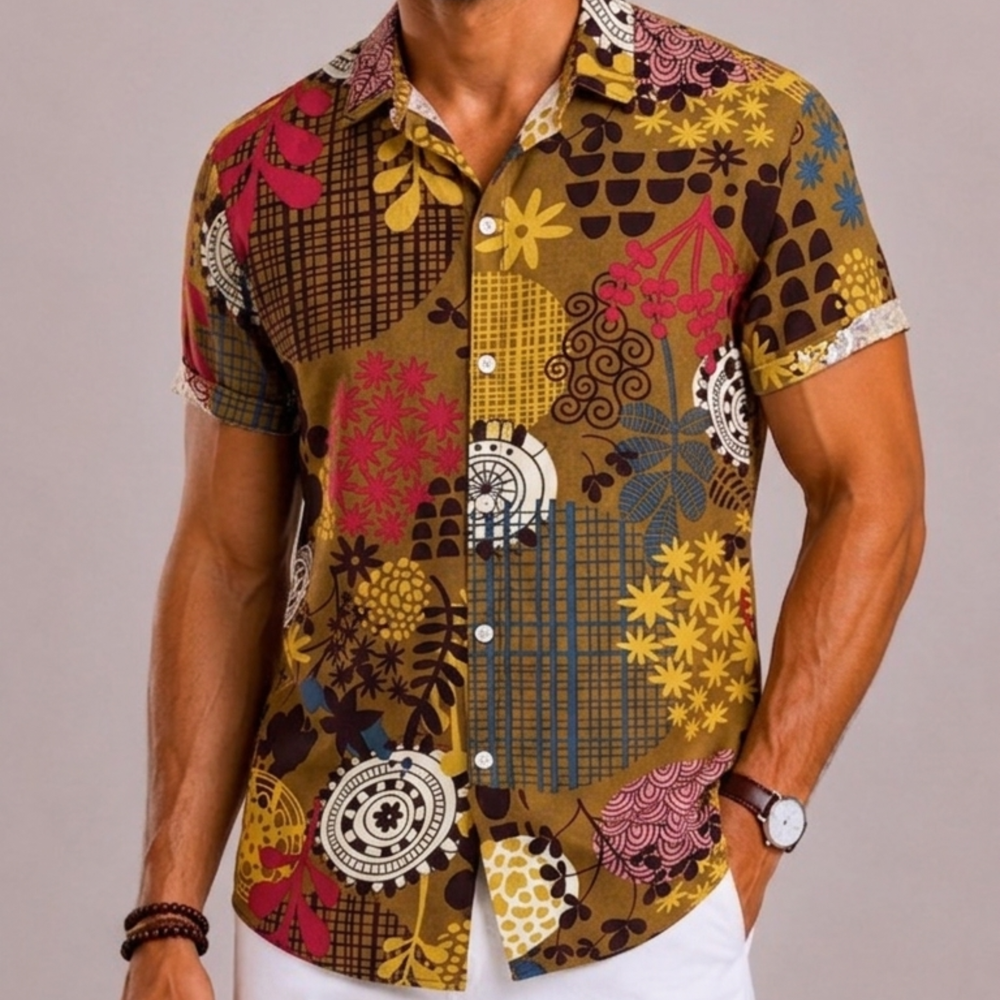 Harrington Oxford | Floral Shirt For Men