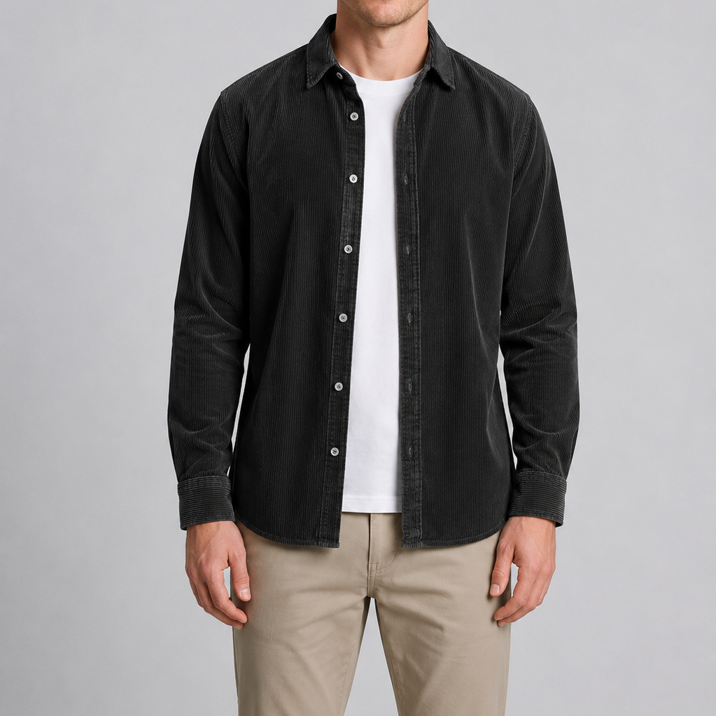 Harrington Oxford | Long Sleeves Corduroy Button Shirt For Men