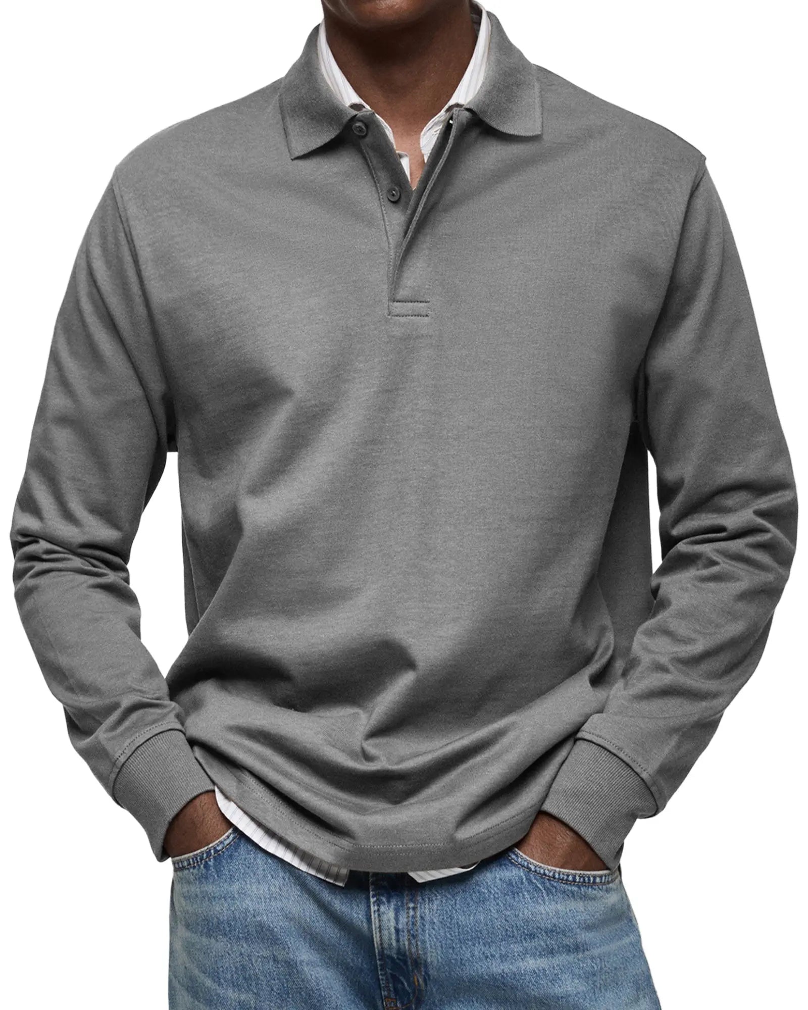 Harrington Oxford | Luxury Long Sleeve Polo Harrington Oxford