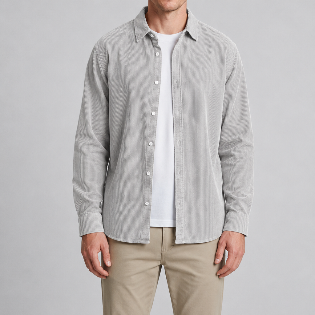 Harrington Oxford | Long Sleeves Corduroy Button Shirt For Men